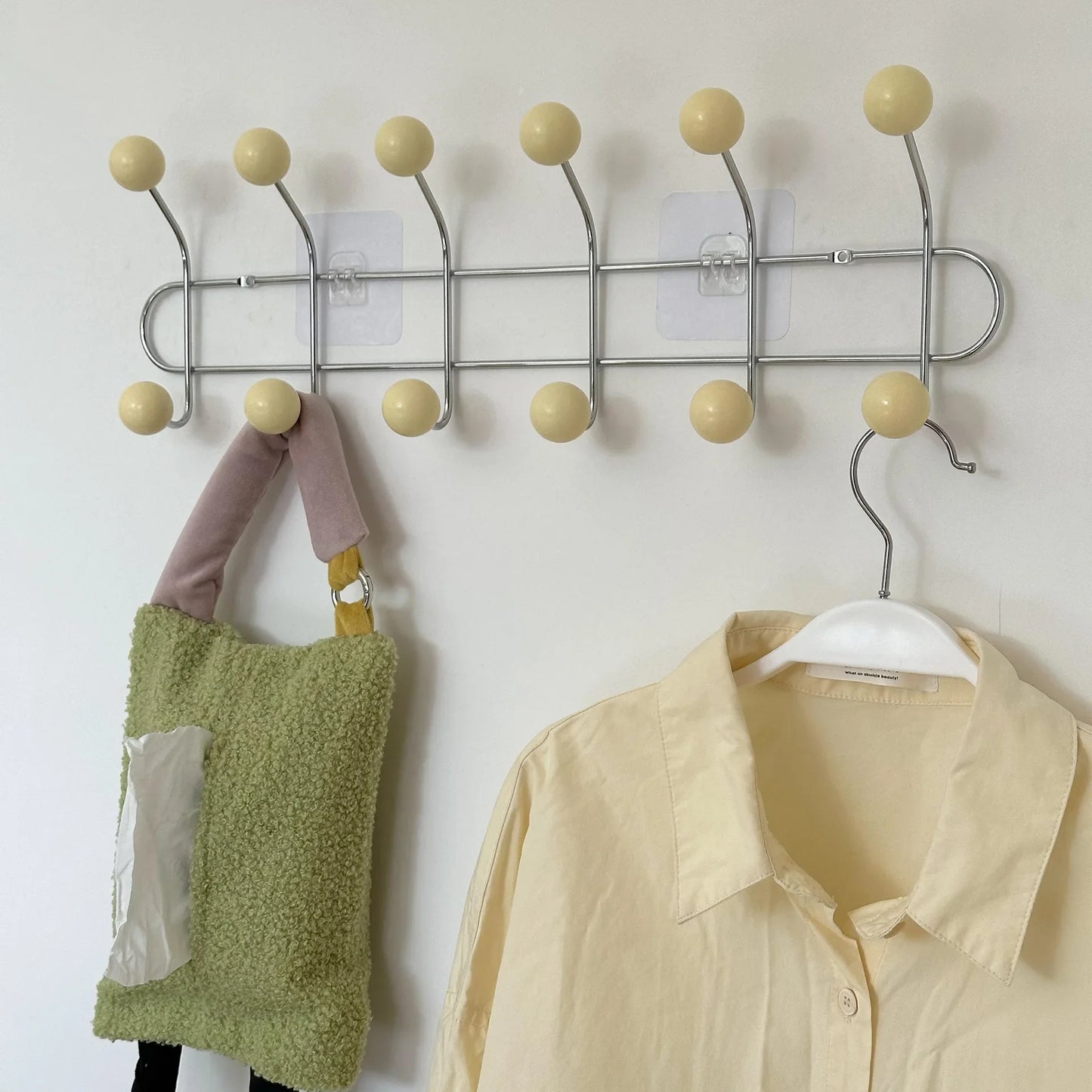 Entrance Hall Wall Coat Racks Portable Backpack Cap Scarf Clothes Organizer Hangers Bedroom Clothing Storage Hanger Rack Hooks