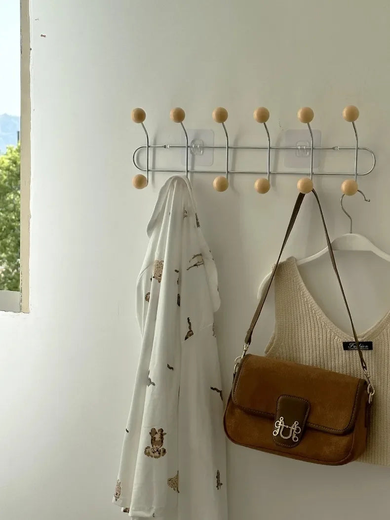 Entrance Hall Wall Coat Racks Portable Backpack Cap Scarf Clothes Organizer Hangers Bedroom Clothing Storage Hanger Rack Hooks