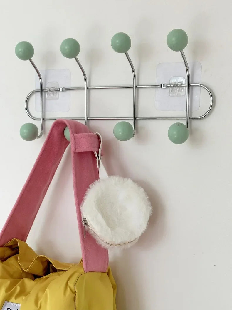Entrance Hall Wall Coat Racks Portable Backpack Cap Scarf Clothes Organizer Hangers Bedroom Clothing Storage Hanger Rack Hooks