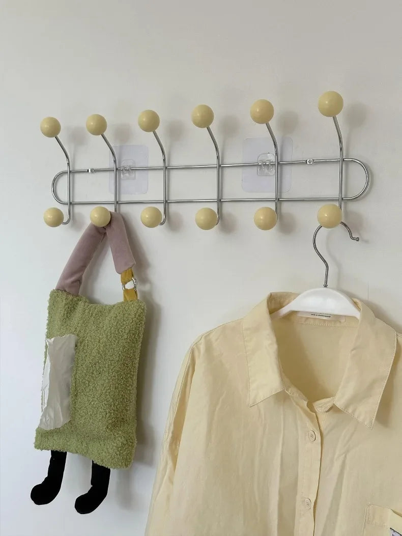 Entrance Hall Wall Coat Racks Portable Backpack Cap Scarf Clothes Organizer Hangers Bedroom Clothing Storage Hanger Rack Hooks