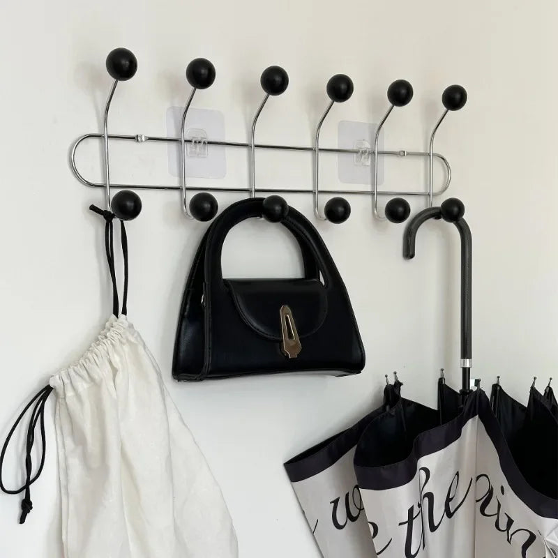 Entrance Hall Wall Coat Racks Portable Backpack Cap Scarf Clothes Organizer Hangers Bedroom Clothing Storage Hanger Rack Hooks