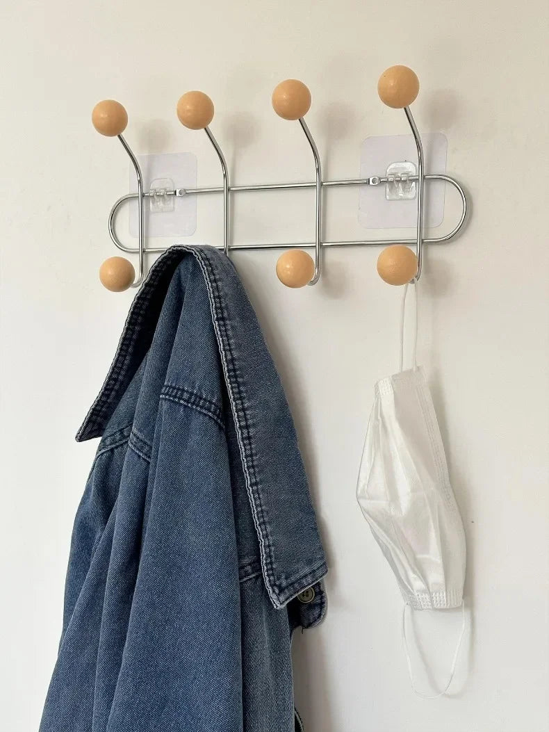 Entrance Hall Wall Coat Racks Portable Backpack Cap Scarf Clothes Organizer Hangers Bedroom Clothing Storage Hanger Rack Hooks
