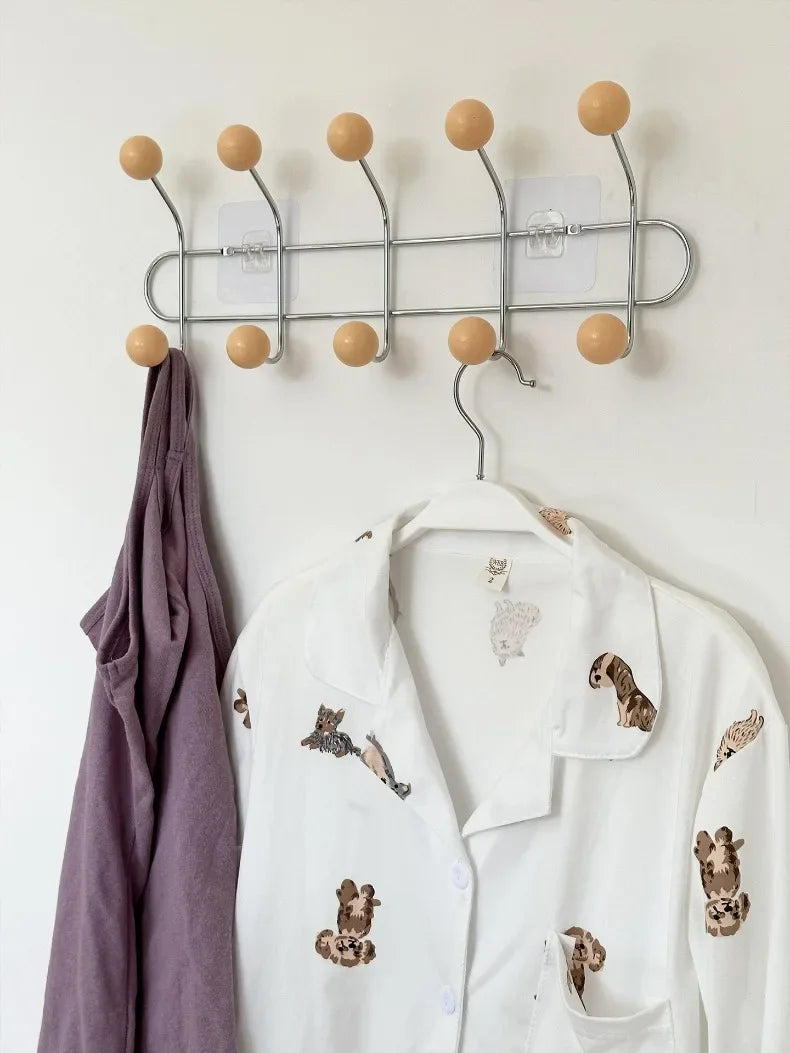 Entrance Hall Wall Coat Racks Portable Backpack Cap Scarf Clothes Organizer Hangers Bedroom Clothing Storage Hanger Rack Hooks