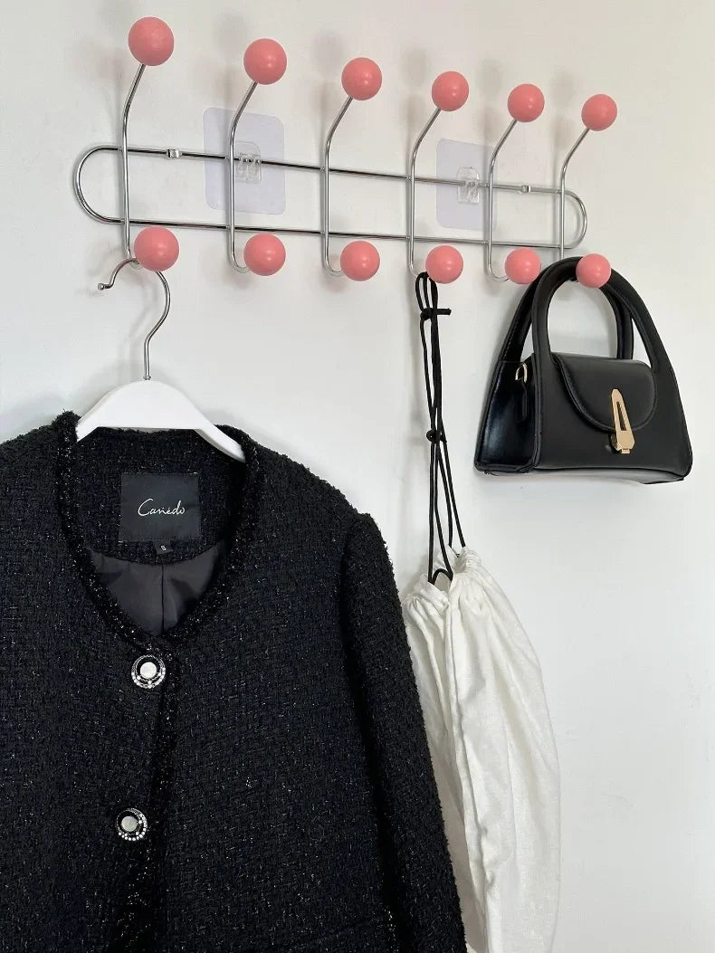 Entrance Hall Wall Coat Racks Portable Backpack Cap Scarf Clothes Organizer Hangers Bedroom Clothing Storage Hanger Rack Hooks