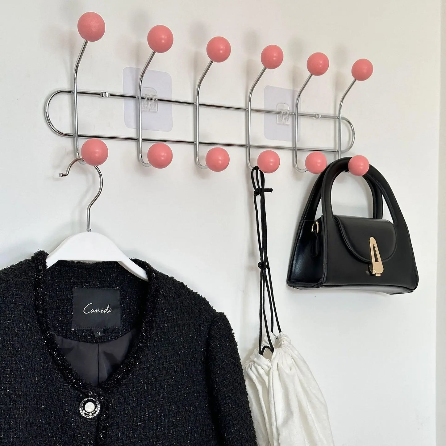 Entrance Hall Wall Coat Racks Portable Backpack Cap Scarf Clothes Organizer Hangers Bedroom Clothing Storage Hanger Rack Hooks